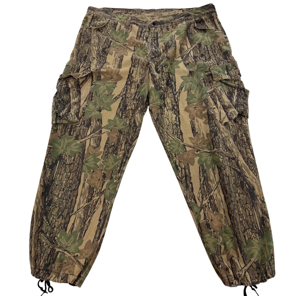 Key Cargo Pants Mens 2XL 46x32 Brown Camo Canvas Hunting Outdoor Workwear Nature